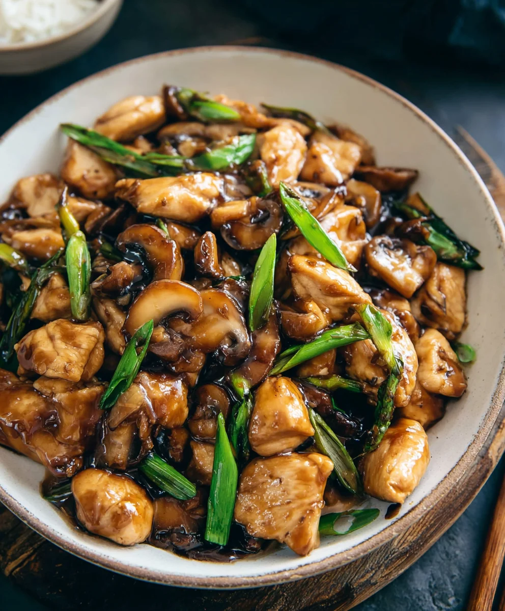 Chinese Chicken Mushroom Recipe- Easy Takeout Style