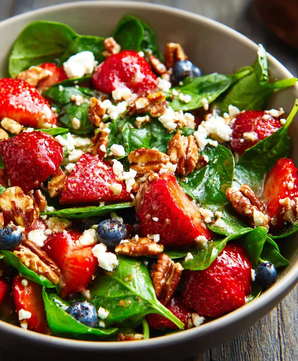 Quick Strawberry Spinach Salad Recipe Delight