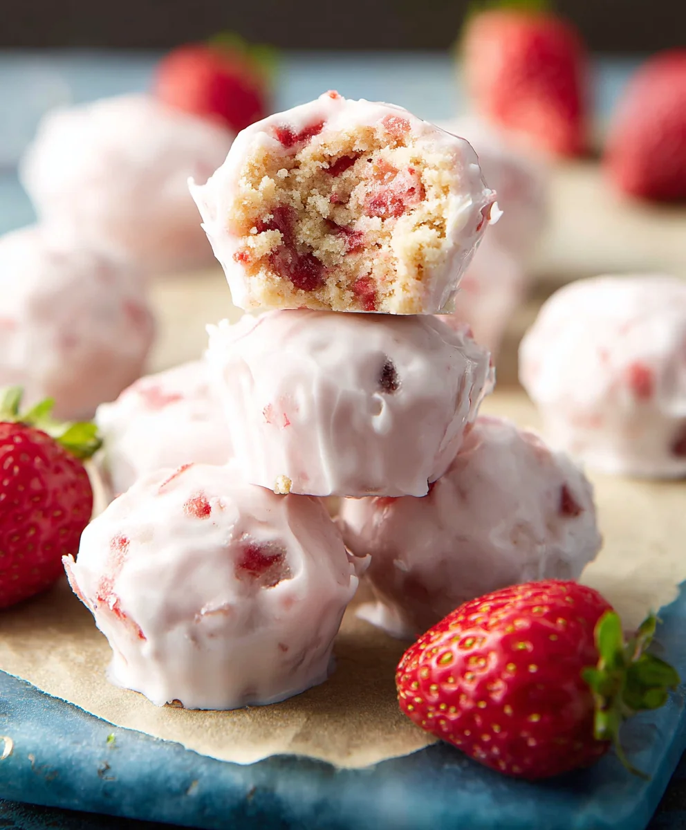 Easy Strawberry Yogurt Bites-Quick & Healthy Treat
