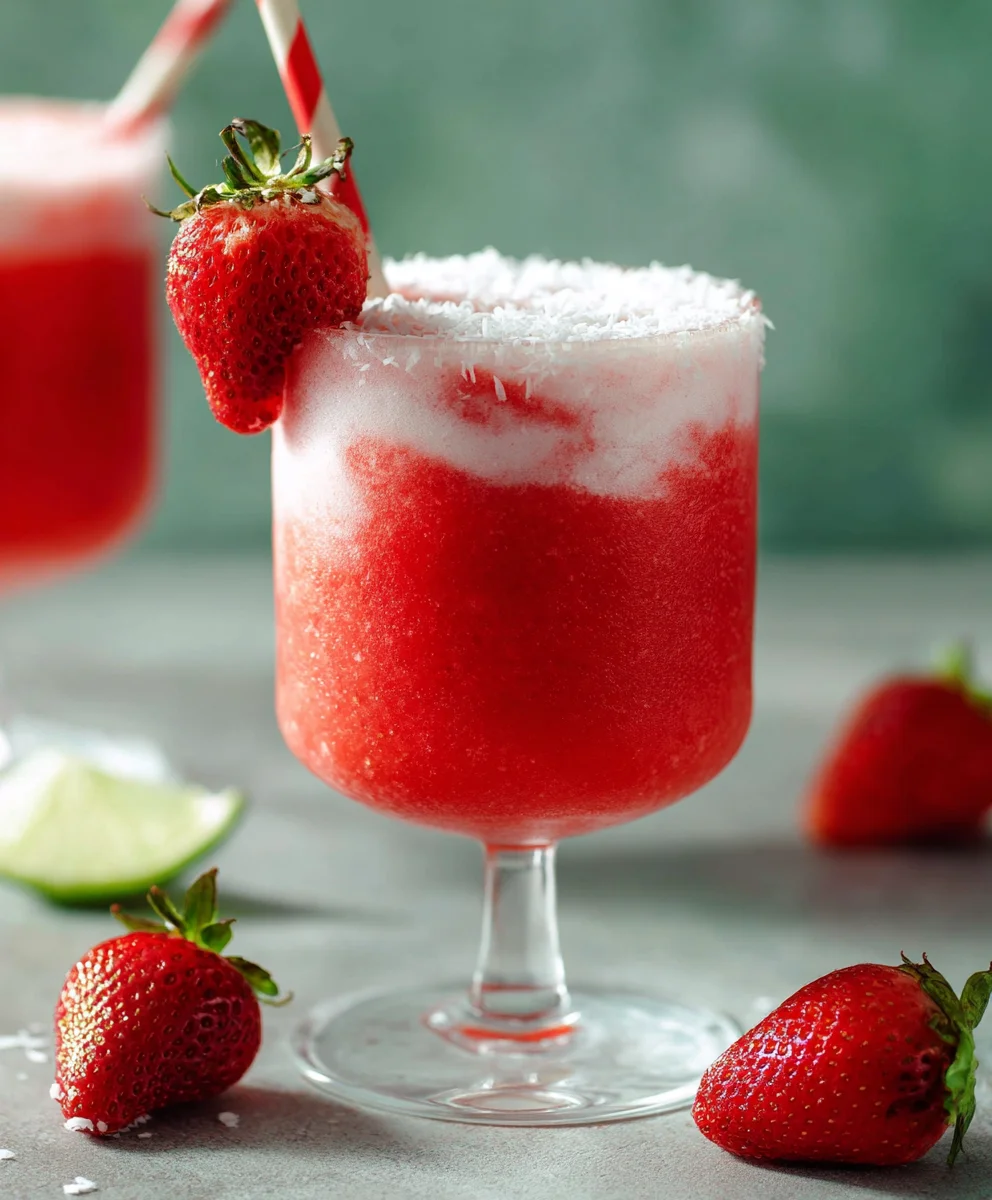 Strawberry Coconut Daiquiri- Refreshing Tropical Twist