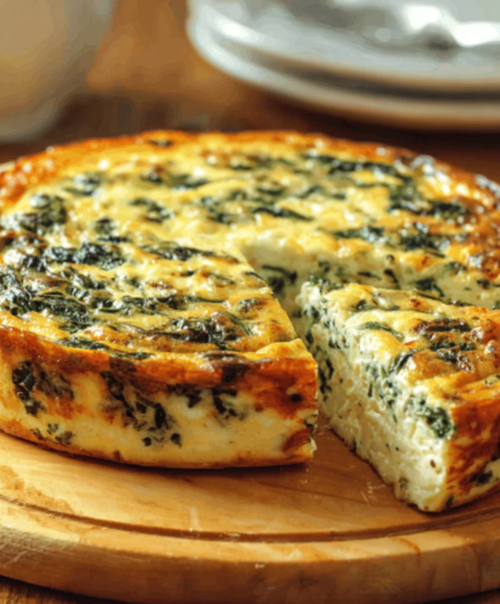 Easy Cottage Cheese Spinach Quiche Recipe