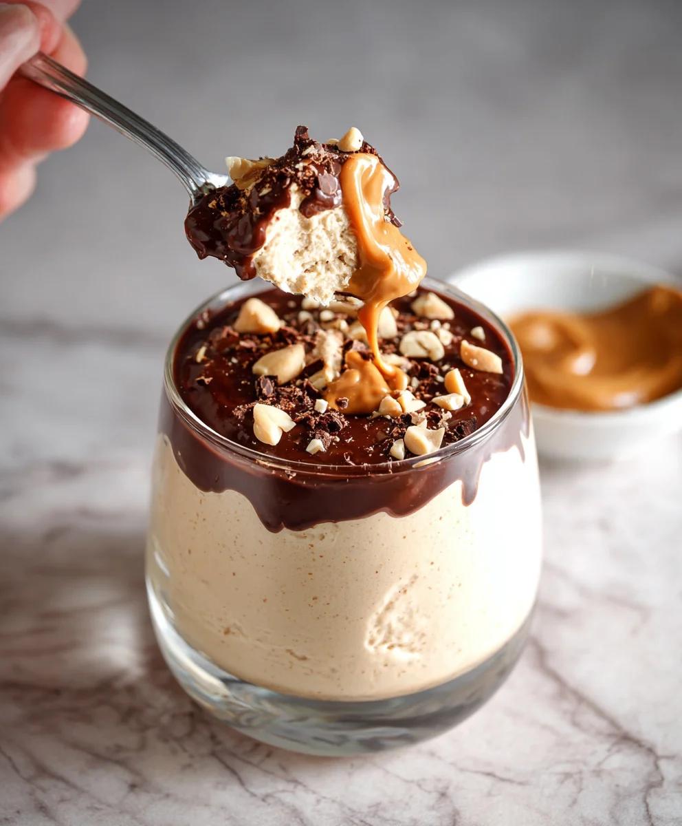 Cottage Cheese Peanut Butter Mousse-Easy Healthy Dessert