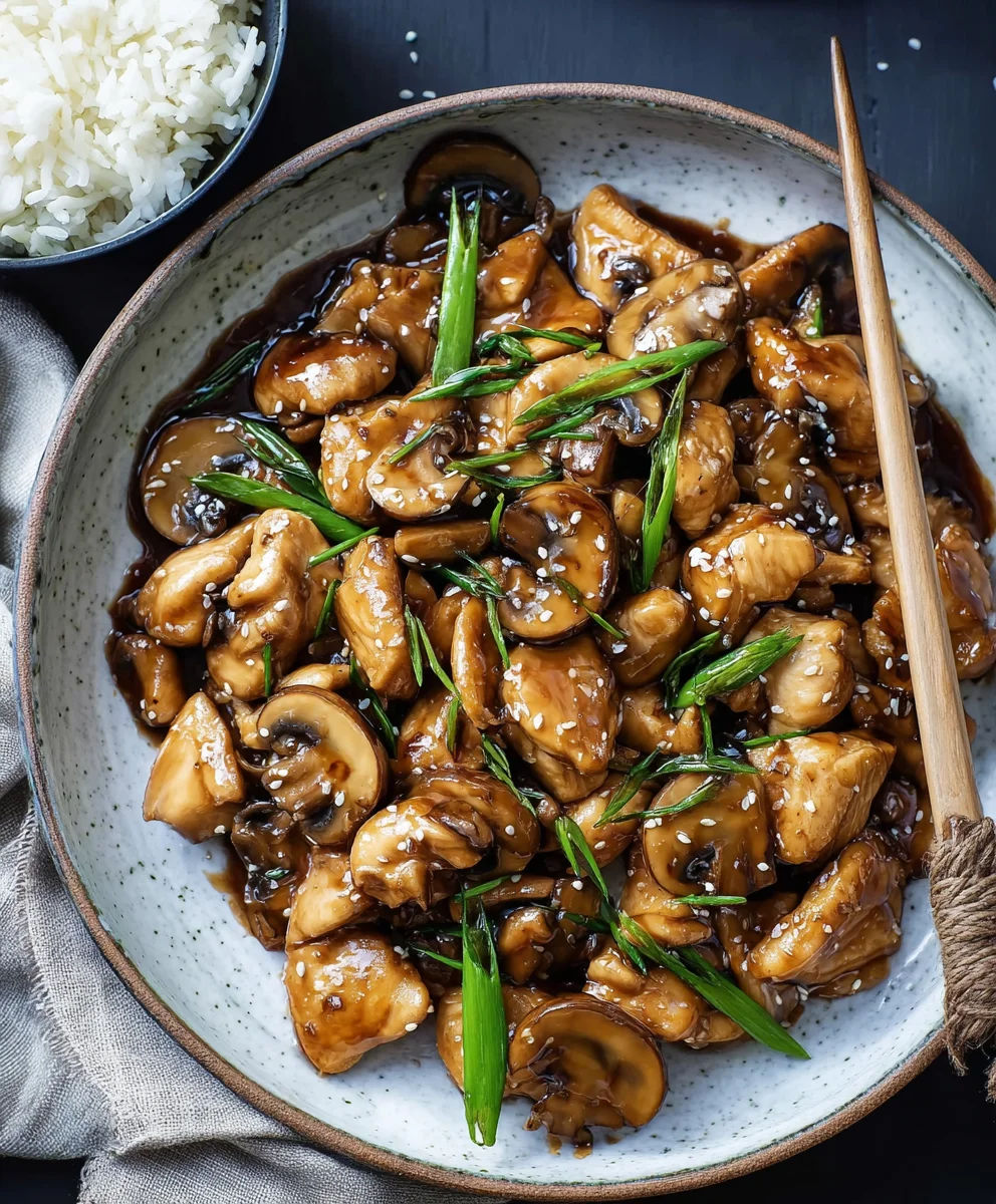 Chinese Chicken Mushroom Recipe- Easy Takeout Style
