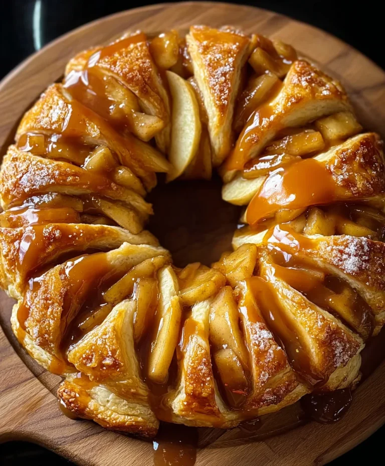 Caramel Apple Cream Cheese Crescent Ring Recipe