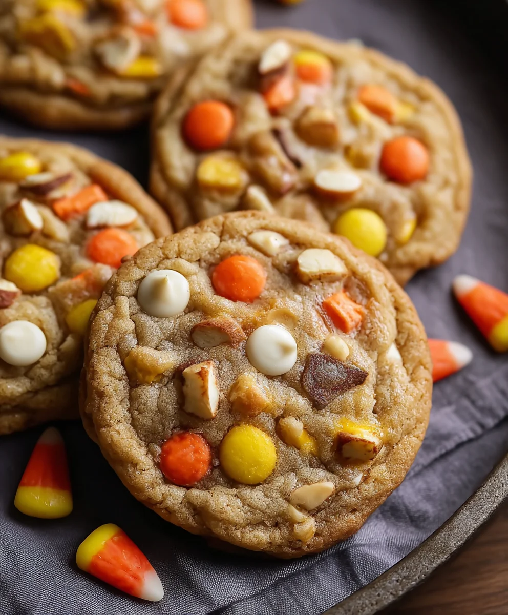 Candy Corn Trail Mix Cookies Delightful Halloween Treat