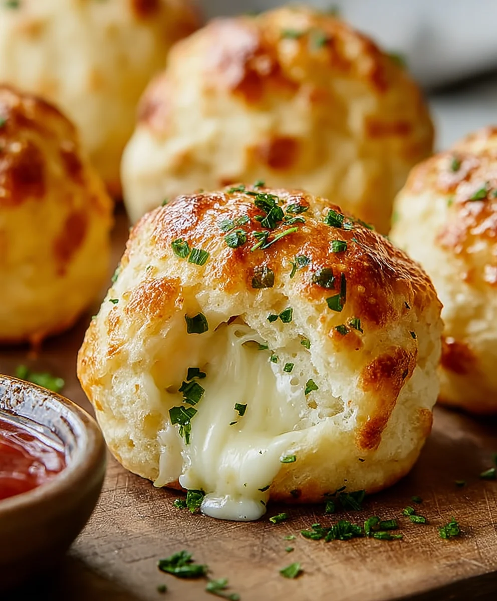Gooey Mozzarella Biscuit Bombs-Irresistible Cheesy Bites