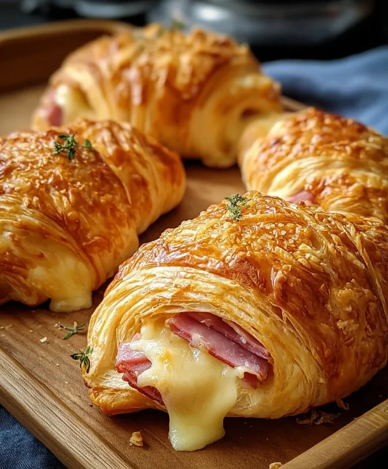 Beef Beef Ham Cheese Croissants Baked Deliciously