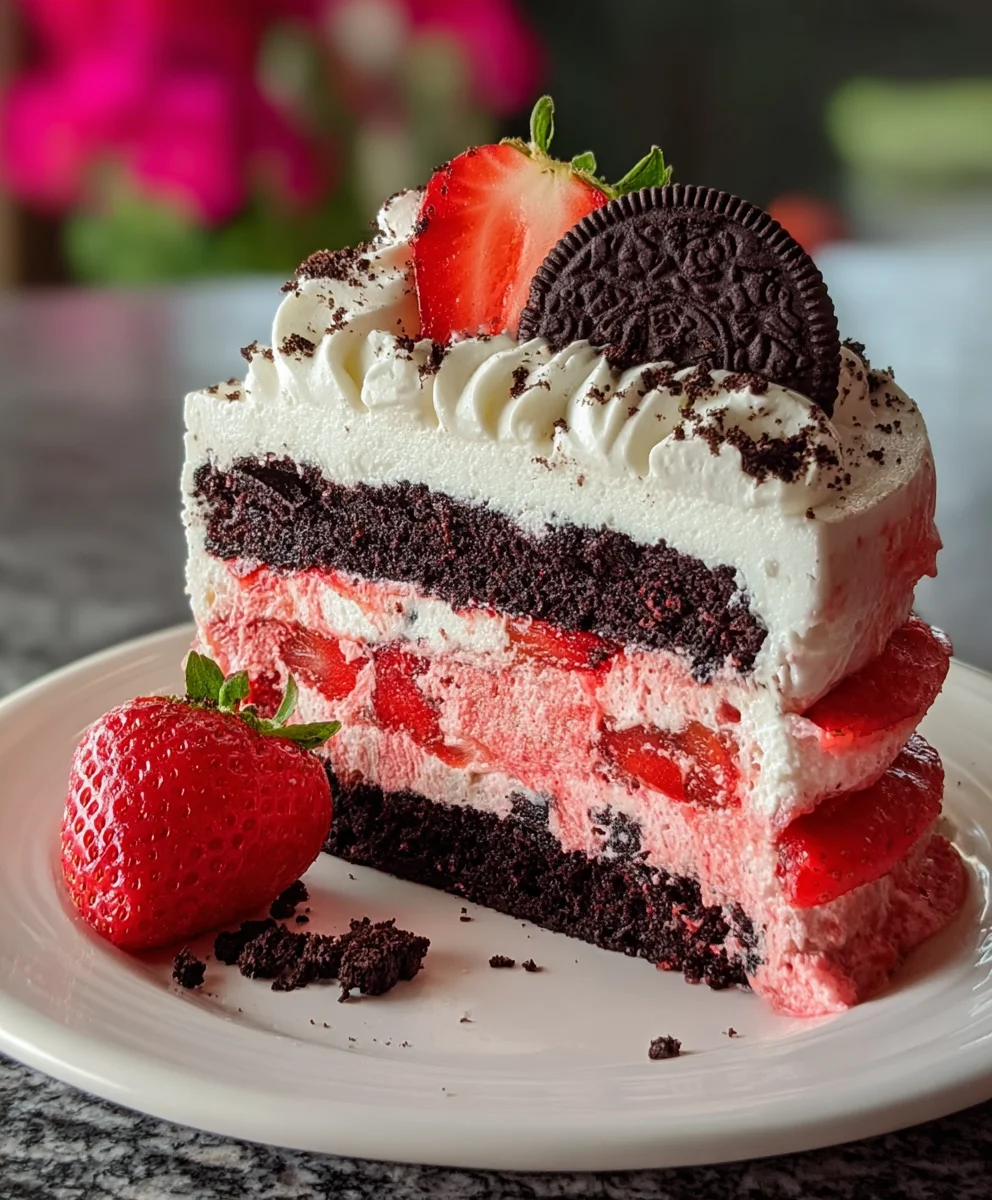 Strawberry Oreo Cake - Delicious Dessert Recipe