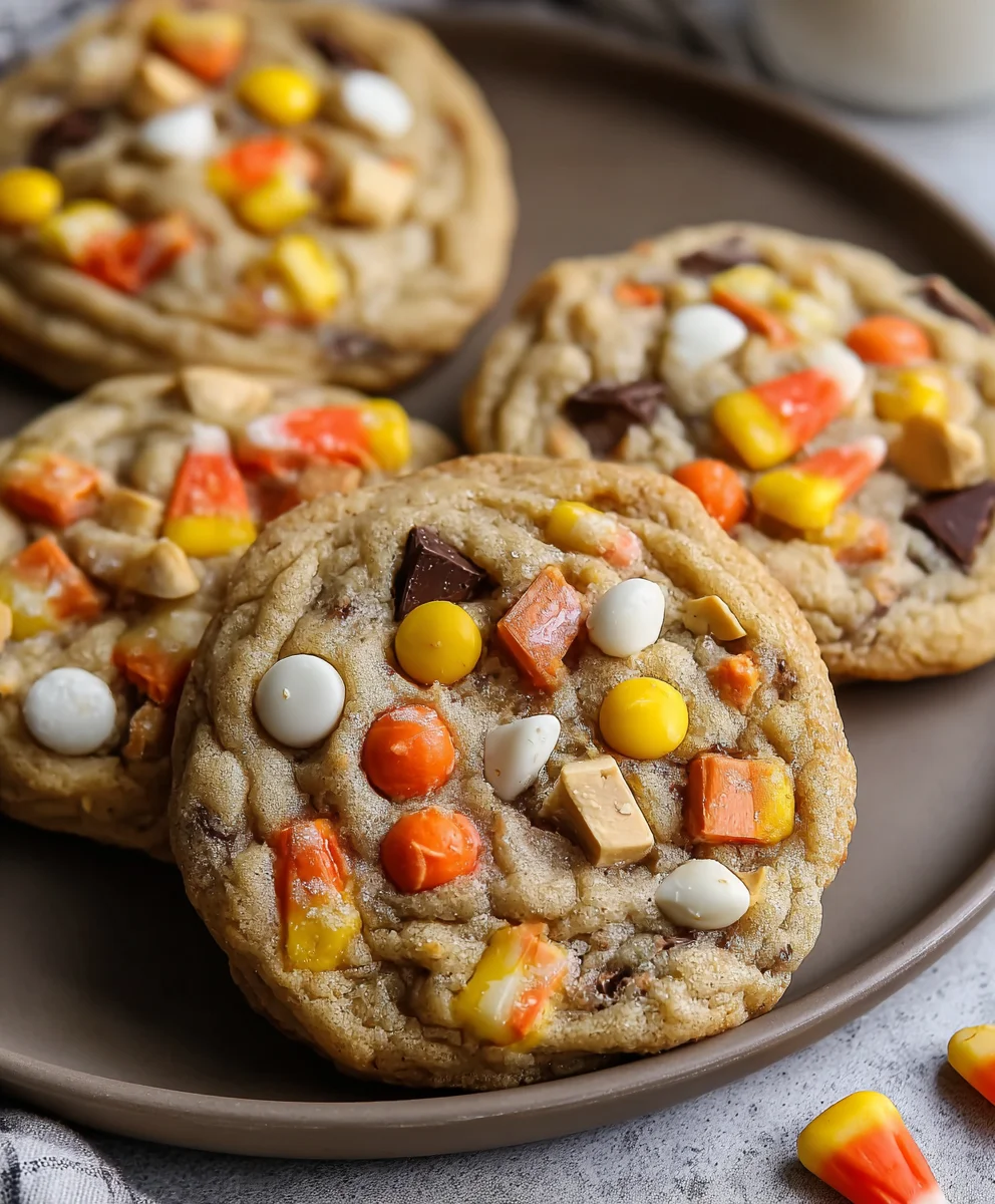 Candy Corn Trail Mix Cookies Delightful Halloween Treat