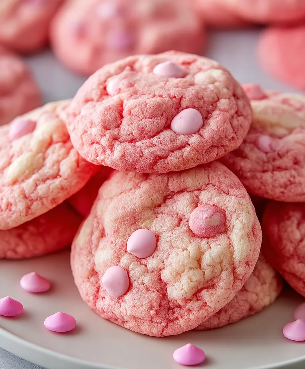 Easy Strawberry Cake Mix Cookies - Quick Dessert Treat