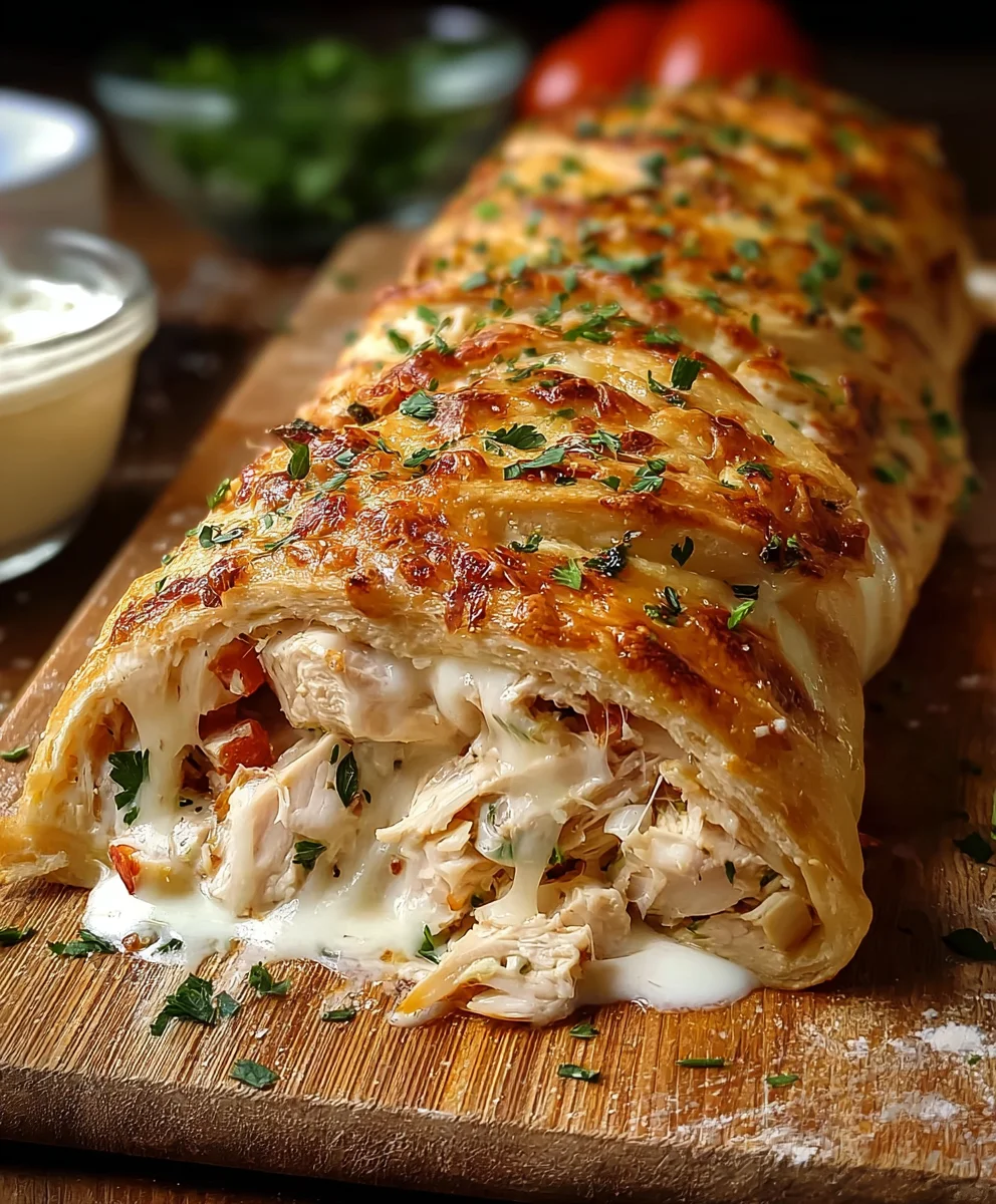 Easy Chicken Ranch Stromboli Recipe