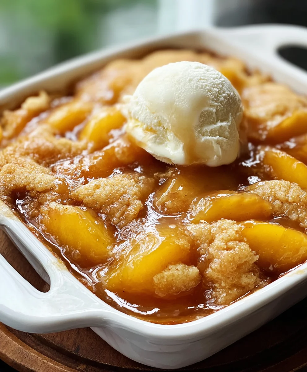 Best Southern Peach Cobbler-Easy Recipe