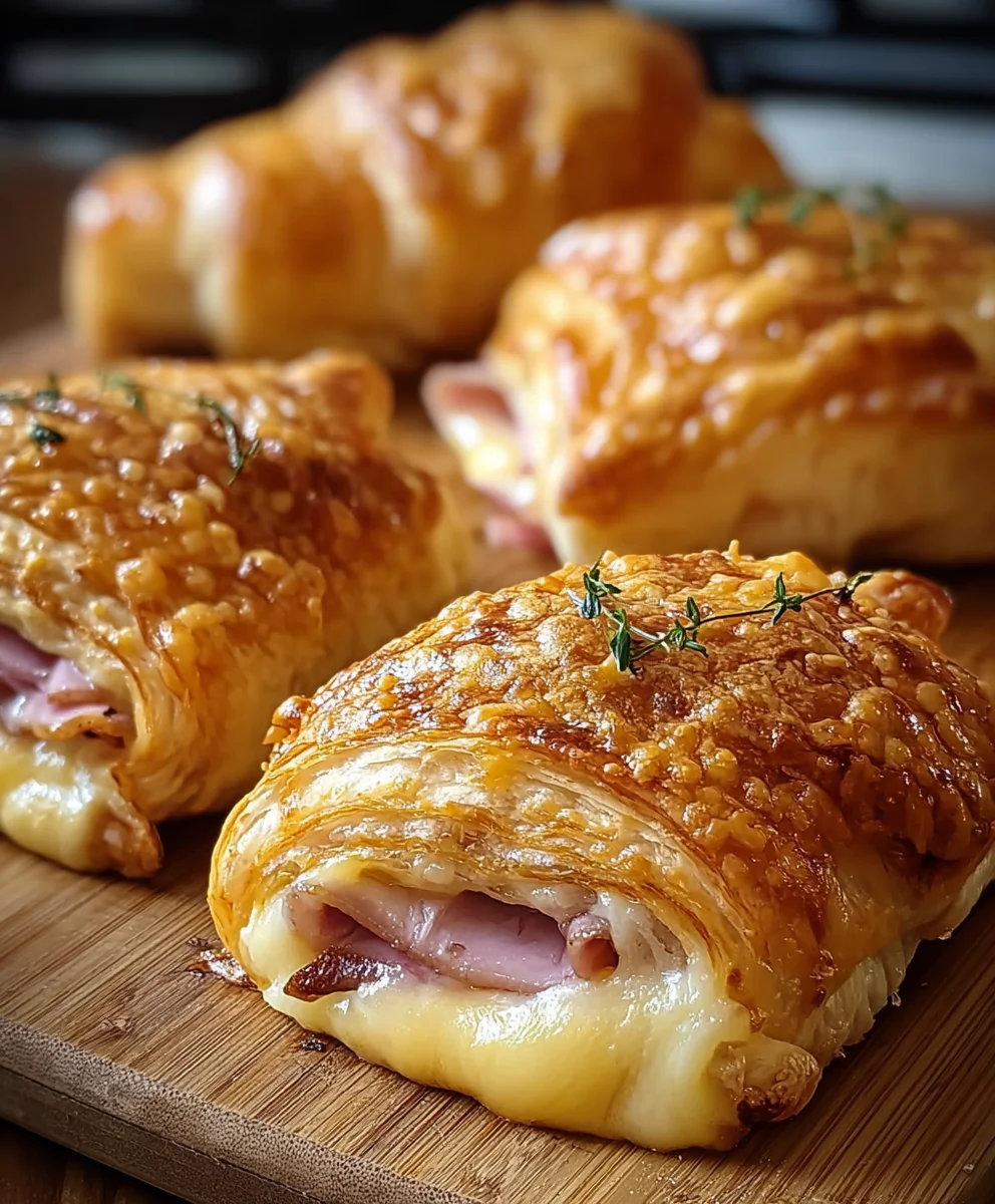Beef Beef Ham Cheese Croissants Baked Deliciously