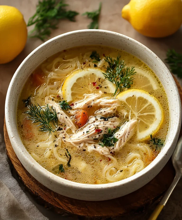 Greek Lemon Chicken Soup – Zesty & Comforting Recipe