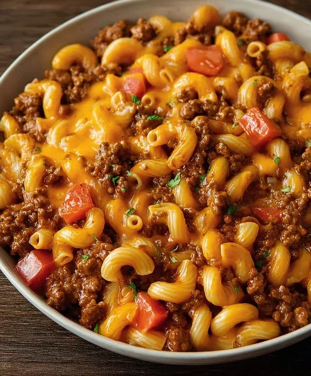Cheesy Beef Taco Pasta