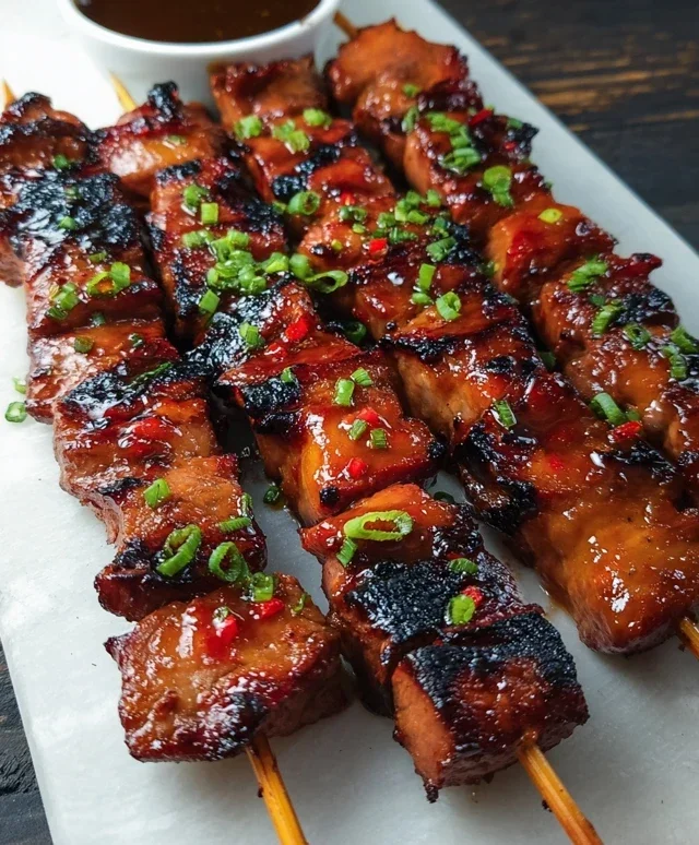 BBQ Beef Skewers with Filipino BBQ Marinade