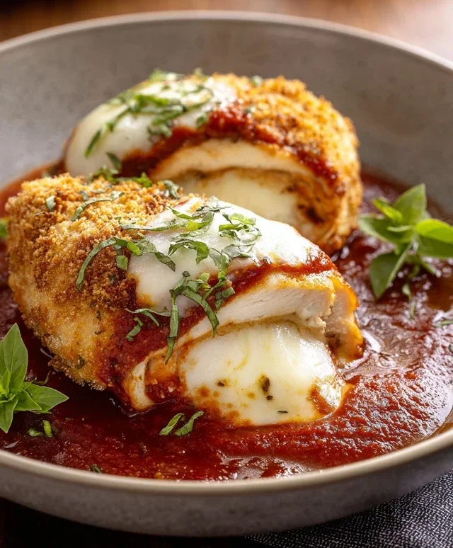 Stuffed Chicken Parmesan Dish
