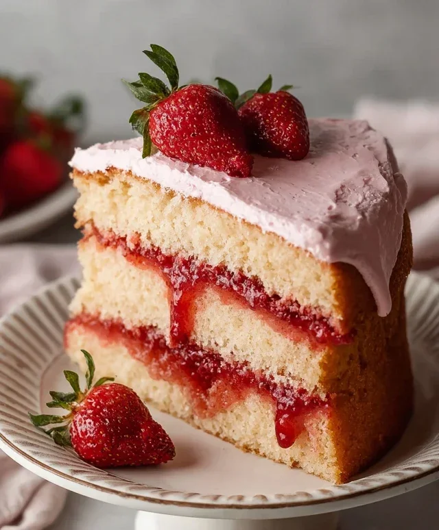 Small-batch Vegan Strawberry Cake