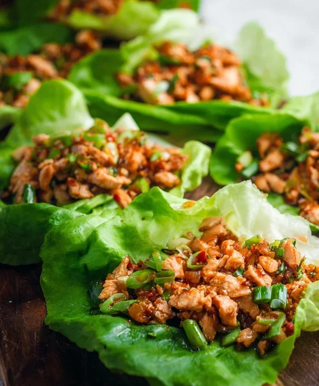 Asian chicken lettuce wraps recipe (Whole30, Pnon-non-non-alcoholic alternativeic non-alcoholic aleo, Low Carb)