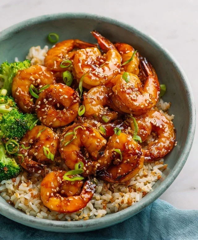 Honey Garlic Shrimp Bowls