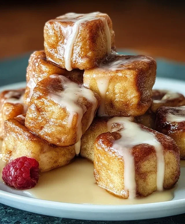 Cinnamon Roll French Toast Bites