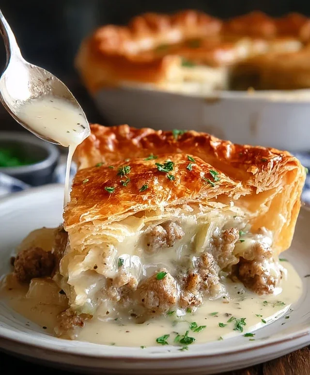 Sausage Gravy Puff Pie