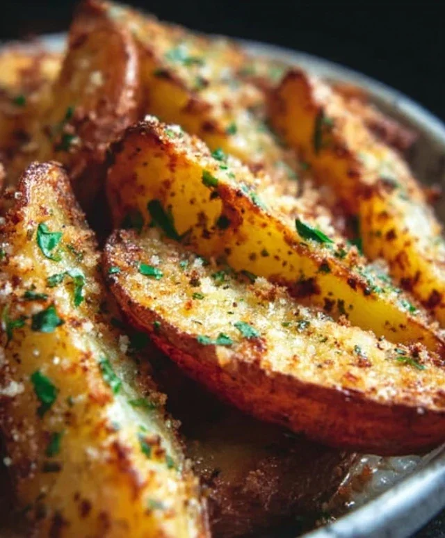 Baked Garlic Parmesan Potato Wedges
