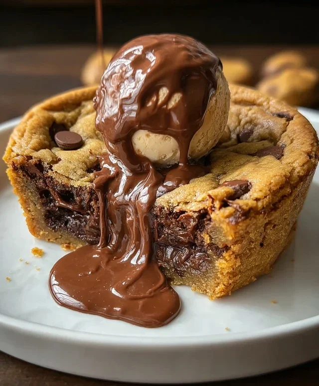 Deep Dish Nutella Cookie Pie
