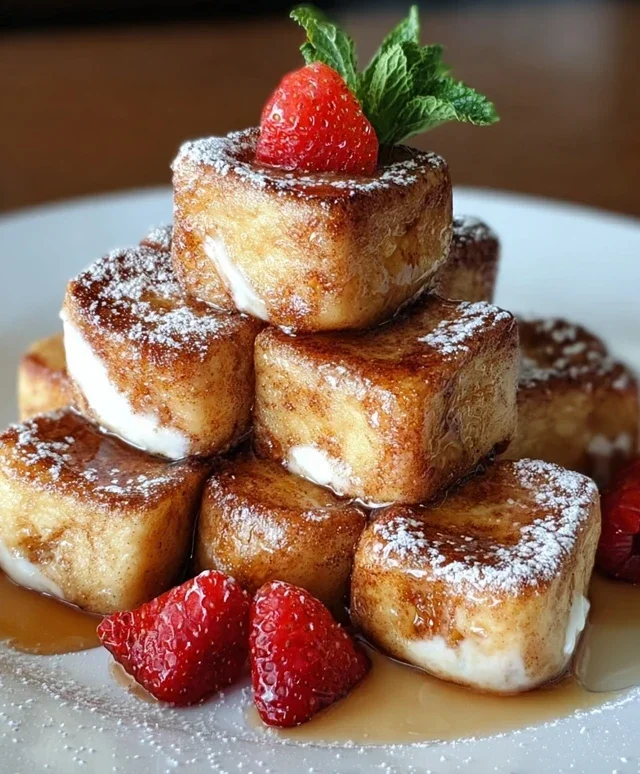 Cinnamon Roll French Toast Bites