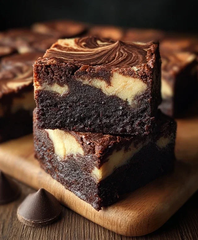 Dark Chocolate Cheesecake Brownies
