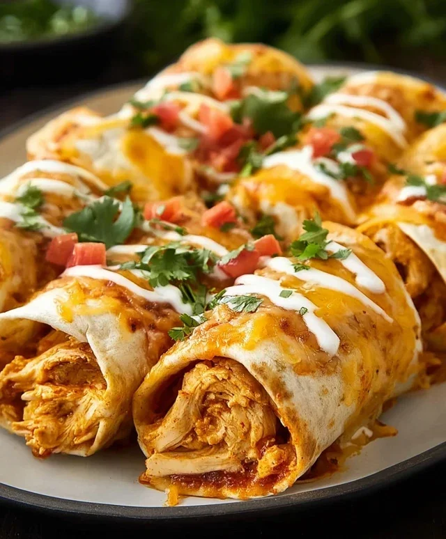 Chicken Enchilada Roll Ups