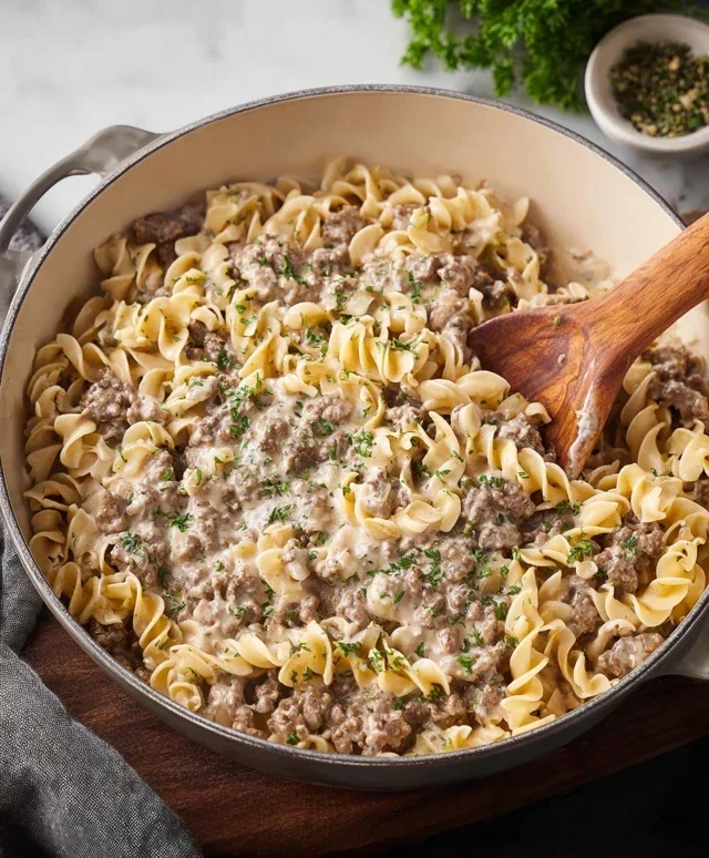 Ground Beef Stroganoff