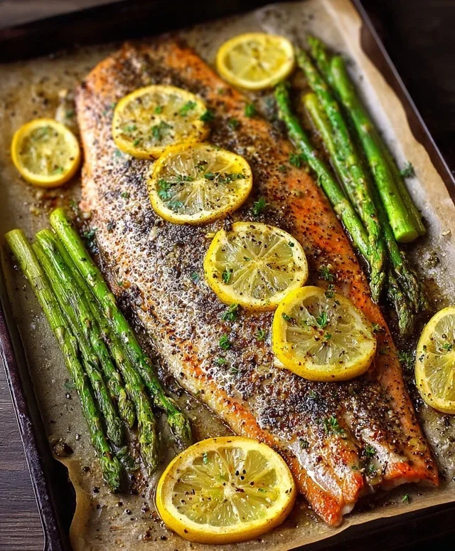 Baked Rainbow Trout with Lemon, Pepper, and Garlic