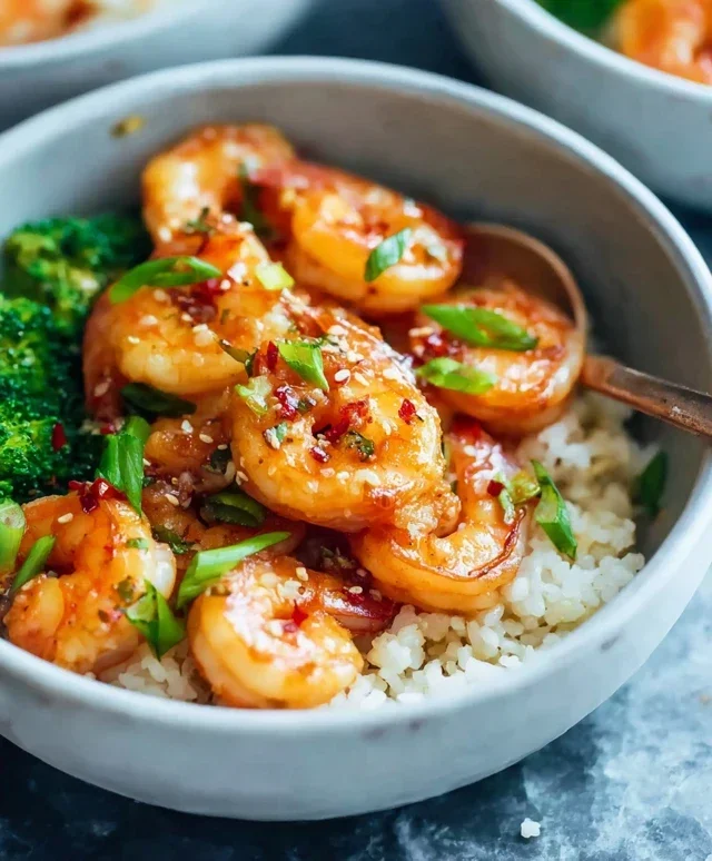 Honey Garlic Shrimp Bowls