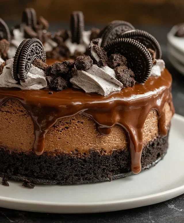 No Bake Oreo Nutella Cheesecake