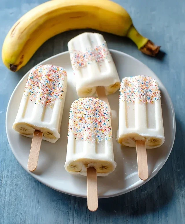 Frozen Banana Yogurt Pops