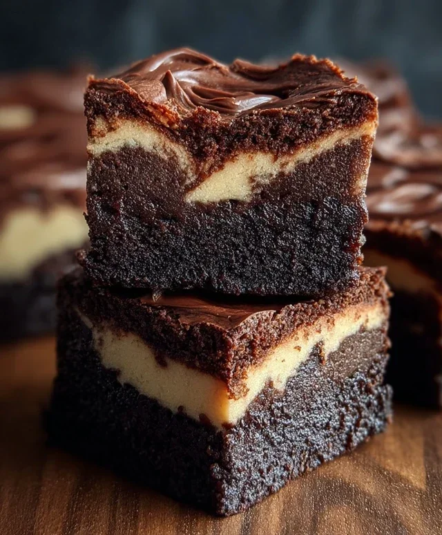 Dark Chocolate Cheesecake Brownies