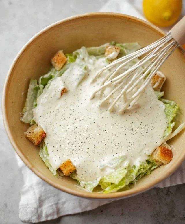 Caesar Salad Dressing (Classic, Creamy & 5 Minutes) 🥗