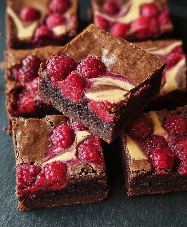 Raspberry Swirl Brownies