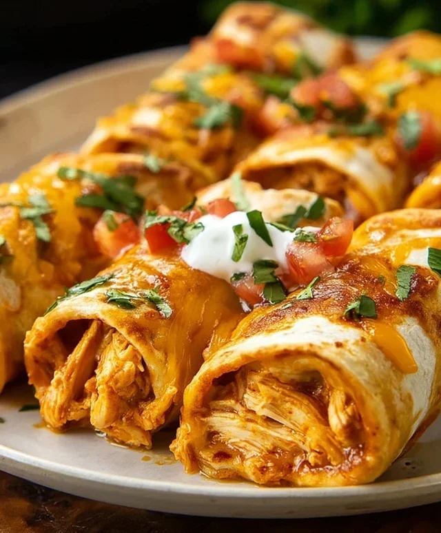 Chicken Enchilada Roll Ups