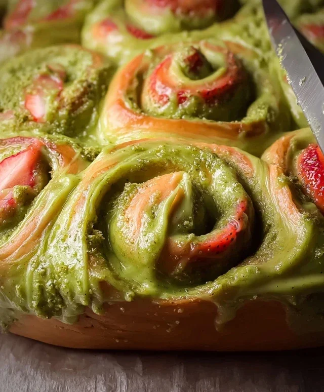 Strawberry Matcha Latte Rolls