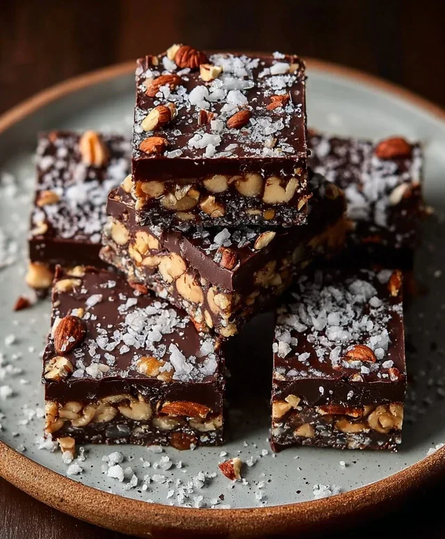 Dark Chocolate and Sea Salt Nut Bars
