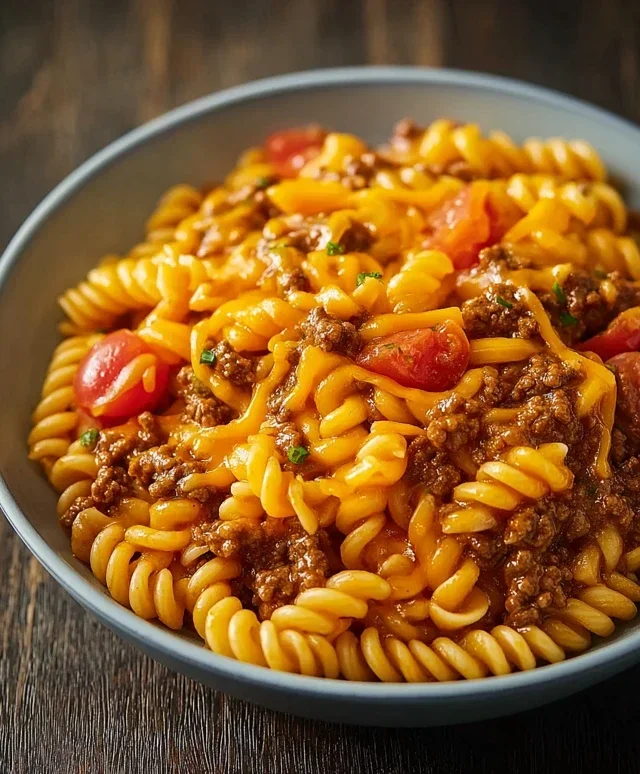 Cheesy Beef Taco Pasta