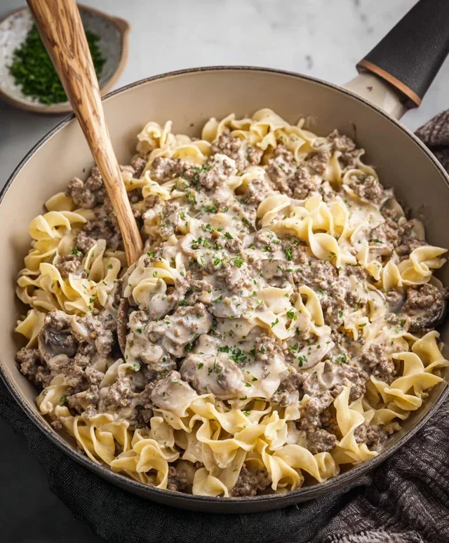 Ground Beef Stroganoff