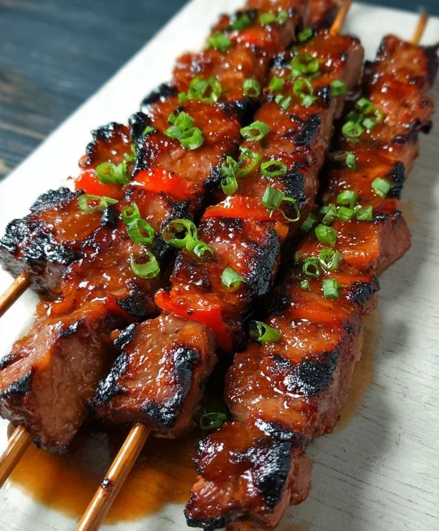 BBQ Beef Skewers with Filipino BBQ Marinade