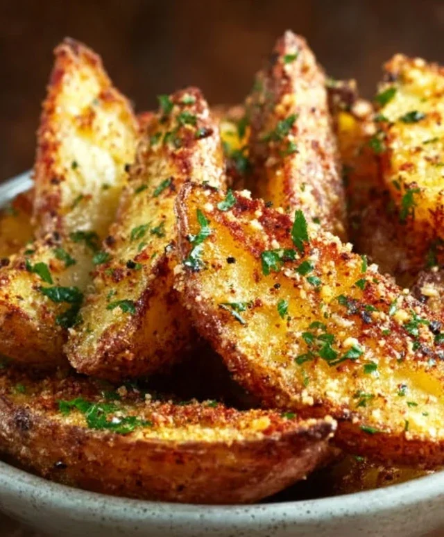 Baked Garlic Parmesan Potato Wedges