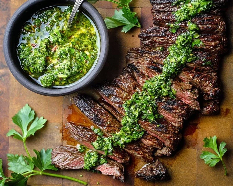 Skirt Steak Marinade Recipe with Chimichurri Recipe