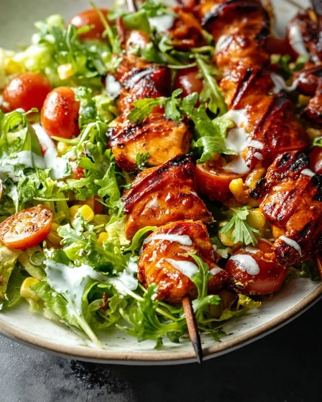 Easy Grilled Asian Chicken Skewers with Honey Garlic Sauce