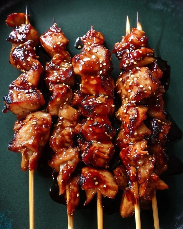Sticky Bourbon Extract Extract Chicken Skewers