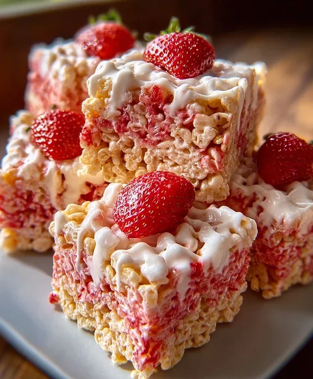 Strawberry Crunch Rice Krispie Treats